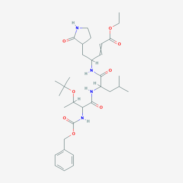 Structure image - 4-[2-(2-Benzyloxycarbonylamino-3-t-butoxy-butyrylamino)-4-methyl-pentanoylamino]-5-(2-oxo-pyrrolidin-3-yl)-pent-2-enoic acid ethyl ester