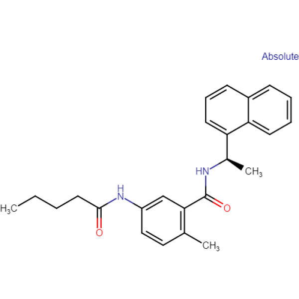 Structure image - 5-pentanoylamino-2-methyl-N-[(1R)-1-naphthalen-1-ylethyl]benzamide