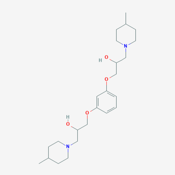 Structure image - 1-{3-[2-Hydroxy-3-(4-methylpiperidino)propoxy]phenoxy}-3-(4-methylpiperidino)-2-propanol