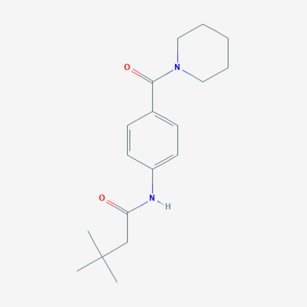 Structure image - 3,3-Dimethyl-N-[4-(piperidin-1-ylcarbonyl)phenyl]butanamide