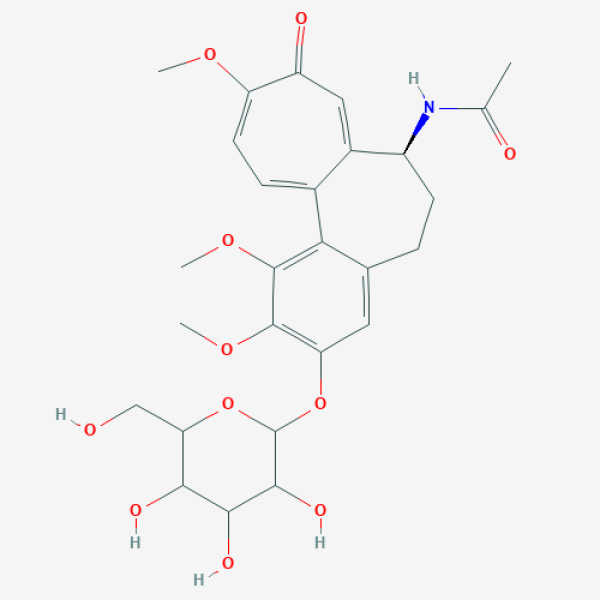 Structure image - N-[(7S)-1,2,10-Trimethoxy-9-oxo-3-[3,4,5-trihydroxy-6-(hydroxymethyl)oxan-2-yl]oxy-6,7-dihydro-5H-benzo[a]heptalen-7-yl]acetamide