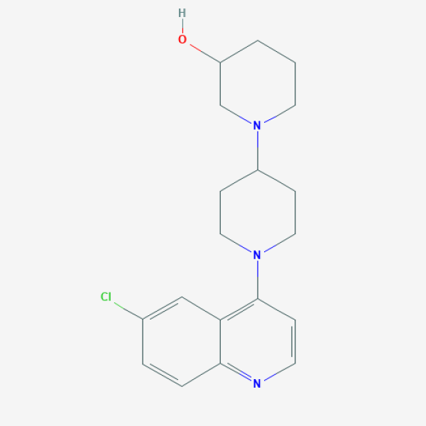 Structure image - 1-[1-(6-Chloroquinolin-4-yl)piperidin-4-yl]piperidin-3-ol
