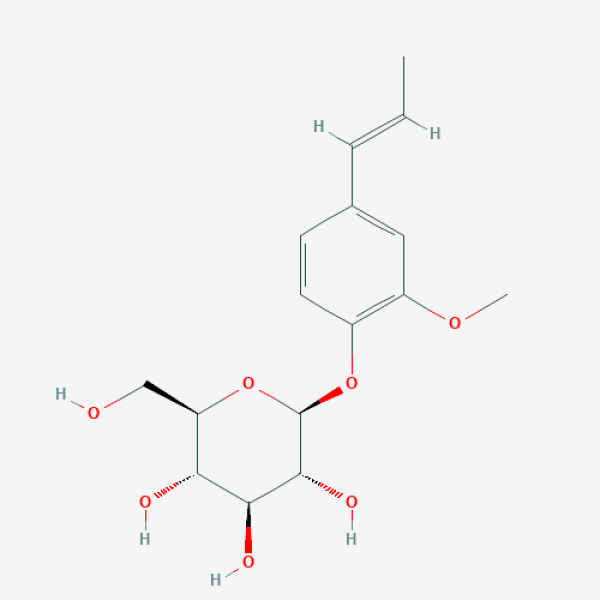 Structure image - (2R,3S,4S,5R,6S)-2-(Hydroxymethyl)-6-[2-methoxy-4-[(E)-prop-1-enyl]phenoxy]oxane-3,4,5-triol
