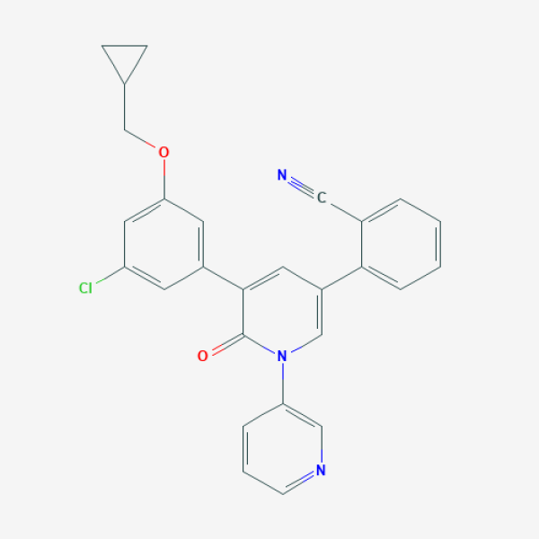 Structure image - 2-{3-[3-Chloro-5-(cyclopropylmethoxy)phenyl]-2-oxo[2H-[1,3'-bipyridine]]-5-yl}benzonitrile