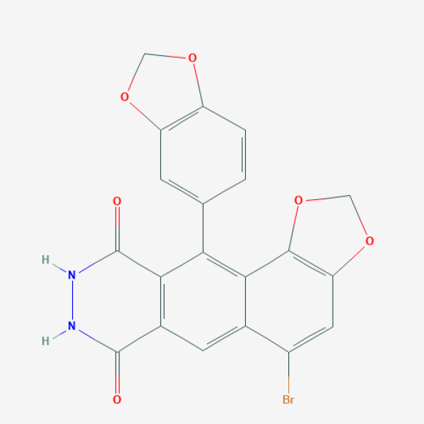 Structure image - 11-(1,3-Benzodioxol-5-yl)-5-bromo-8,9-dihydro-[1,3]benzodioxolo[7,6-g]phthalazine-7,10-dione
