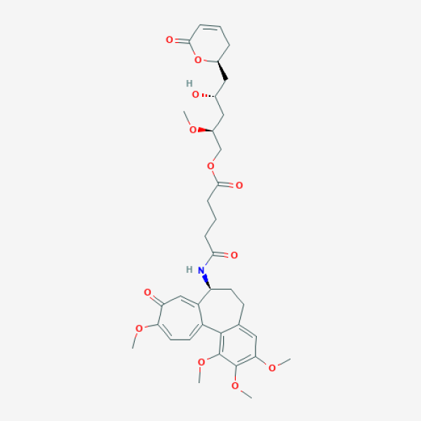 Structure image - [(2S,4R)-4-Hydroxy-2-methoxy-5-[(2S)-6-oxo-2,3-dihydropyran-2-yl]pentyl] 5-oxo-5-[[(7S)-1,2,3,10-tetramethoxy-9-oxo-6,7-dihydro-5H-benzo[a]heptalen-7-yl]amino]pentanoate