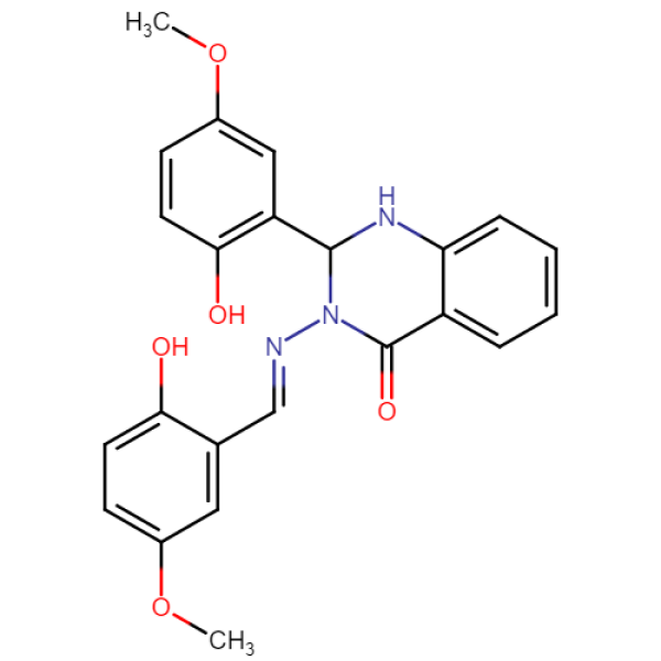 Structure image - [3-(5-methoxy-2-hydroxy benzylidene amino)-2(5-methoxy-2-hydroxyphenyl)-2,3-dihydro quinazoline-4(1H)-one]