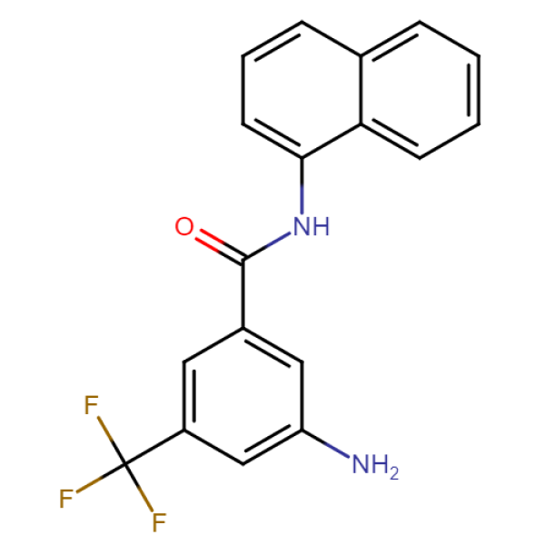 Structure image - 3-amino-N-(naphthalene-1-yl)-5-trifluoromethyl)benzamide