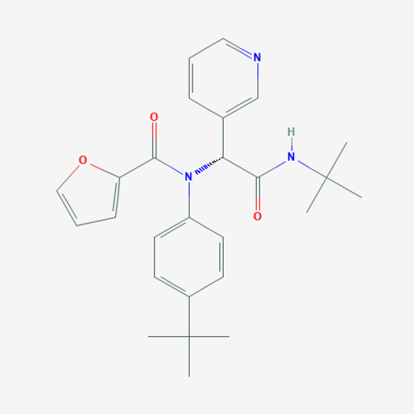 Structure image - N-[(1R)-2-(Tert-butylamino)-2-oxo-1-(3-pyridinyl)ethyl]-N-(4-tert-butylphenyl)-2-furancarboxamide