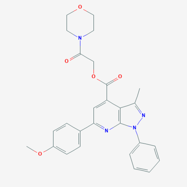 Structure image - 2-(Morpholin-4-yl)-2-oxoethyl 6-(4-methoxyphenyl)-3-methyl-1-phenyl-1H-pyrazolo[3,4-b]pyridine-4-carboxylate