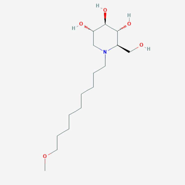 Structure image - N-9-Methoxynonyldeoxynojirimycin