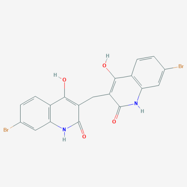 Structure image - 7-Bromo-3-[(7-bromo-4-hydroxy-2-oxo-1H-quinolin-3-yl)methyl]-4-hydroxy-1H-quinolin-2-one