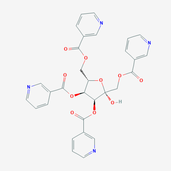 Structure image - [(2S,3S,4S,5S)-5-Hydroxy-3,4-bis(pyridine-3-carbonyloxy)-5-(pyridine-3-carbonyloxymethyl)oxolan-2-yl]methyl pyridine-3-carboxylate