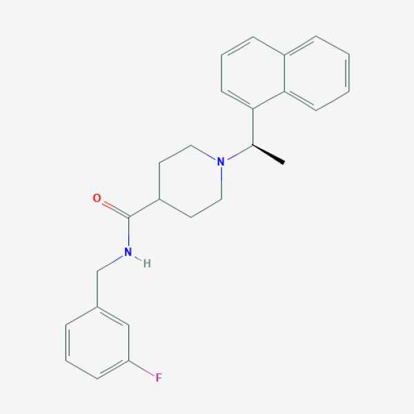 Structure image - N-[(3-Fluorophenyl)methyl]-1-[(1r)-1-Naphthalen-1-Ylethyl]piperidine-4-Carboxamide