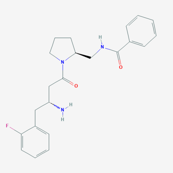 Structure image - N-({(2S)-1-[(3R)-3-Amino-4-(2-fluorophenyl)butanoyl]pyrrolidin-2-YL}methyl)benzamide